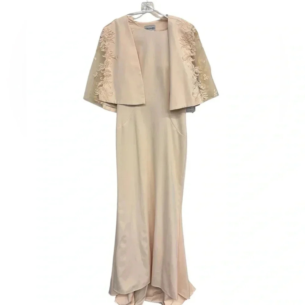NWT Champagne (more of a nude or peach color) Christina Wu Wedding Gown